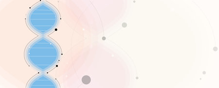 Abstract DNA technology. Science medical concept. Futuristic background.  Wireframe molecules structureのイラスト素材