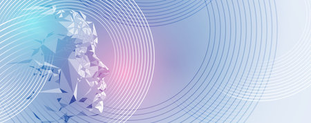 Machine learning in concept of world metaverse big data or cyber security technology background. Vector handmade artのイラスト素材