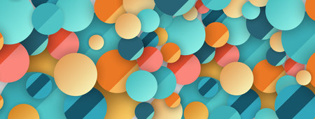 Metaballs shapes abstract  geometric background. Vector art.のイラスト素材