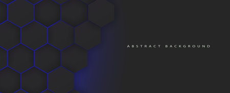 Geometric hexagon abstract background with simple polygonal elements. Medical, business, technology or science design.のイラスト素材