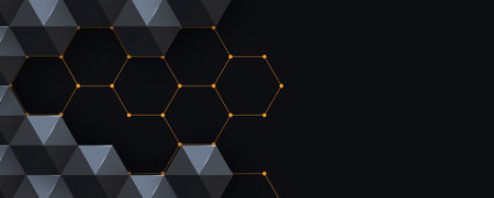 Geometric hexagon abstract background with simple polygonal elements. Medical, business, technology...