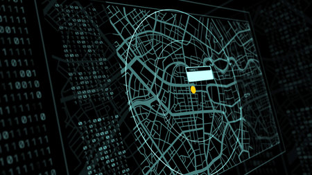 The system shows the exact location of the object
