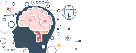 Abstract Artificial intelligence. Cloud computing. Machine learning. Technology web background....