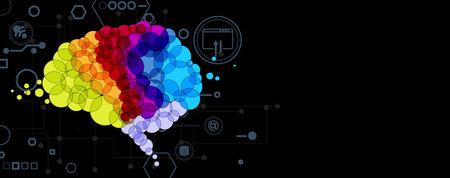 Abstract Artificial intelligence. Cloud computing. Machine learning. Technology web background....