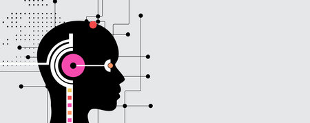 Abstract Artificial intelligence. Cloud computing. Machine learning. Technology web background....