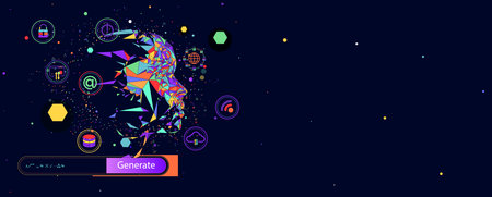 Machine learning in concept of world mind metaverse big data or cyber security technology background