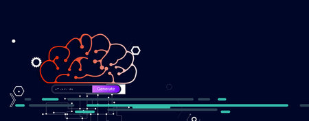 Machine learning in concept of world mind metaverse big data or cyber security technology backgroundのイラスト素材