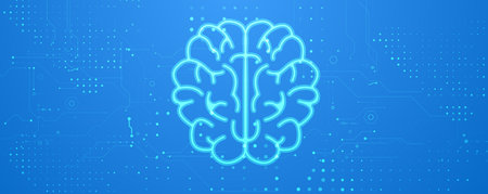 Human brain in concept of world mind metaverse big data or cyber security technology backgroundのイラスト素材