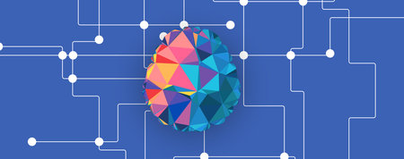 Machine learning in concept of world mind metaverse big data or cyber security technology background