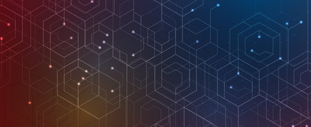 Technology abstract hexagon and polygon background for presentationand other projects