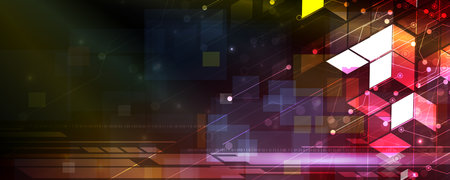 Futuristic high technology abstract circuit board backgroundのイラスト素材
