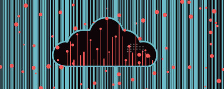 Abstract cloud technology background. Futuristic network computingのイラスト素材
