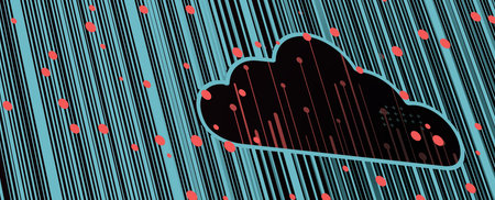 Abstract cloud technology background. Futuristic network computingのイラスト素材