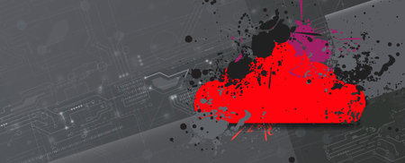 Abstract cloud technology background. Futuristic network computingのイラスト素材