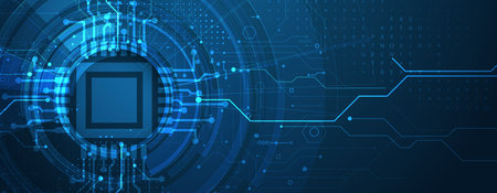 Technology data an network connection visual business backgroundのイラスト素材