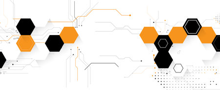 Futuristic high technology abstract circuit board backgroundのイラスト素材