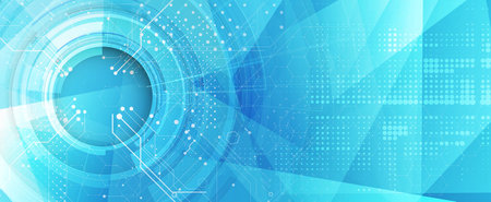 Futuristic high technology abstract circuit board backgroundのイラスト素材
