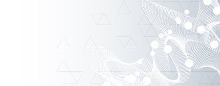 Business abstract global communication web banner, lines connected with dots designのイラスト素材