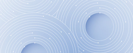 Business abstract global communication web banner, lines connected with dots design