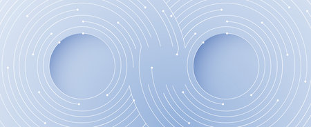 Business abstract global communication web banner, lines connected with dots designのイラスト素材