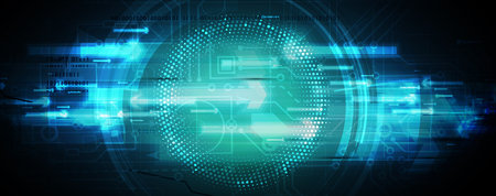 Futuristic high technology abstract circuit board backgroundのイラスト素材