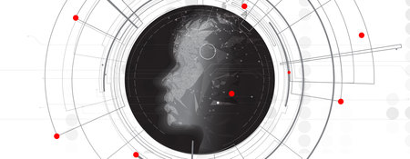 Abstract artificial intelligence concept, technology and science backgroundのイラスト素材