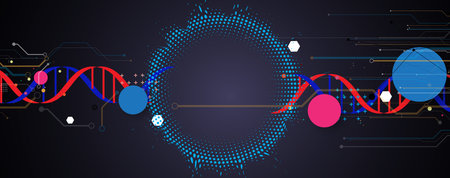 Modern dna design, neural pathways, molecular strands