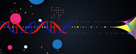 Modern dna design, neural pathways, molecular strands