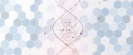 Modern dna design, neural pathways, molecular strands, biotechnology background