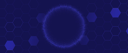 Business abstract global communication web banner, lines connected with dots design