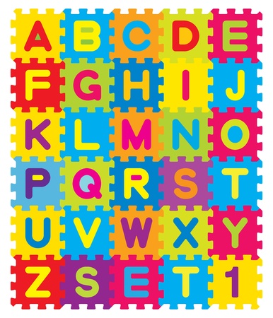 Vector Alphabet Puzzleのイラスト素材
