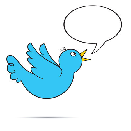 Flying Bluebird with Bubble, EPS8 のイラスト素材