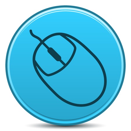 Computer Mouse Icon Matte Buttonのイラスト素材