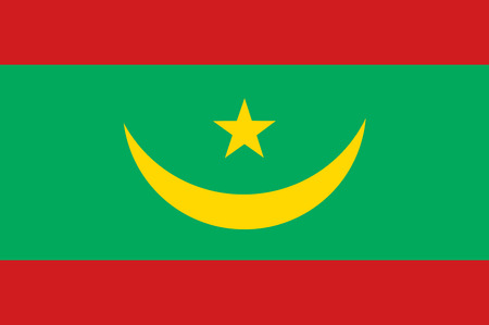 National flag of Mauritania. Background  with flag of Mauritaniaの写真素材
