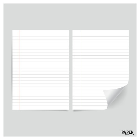 Collection of white papers, ready for your message. Vector illustration.のイラスト素材