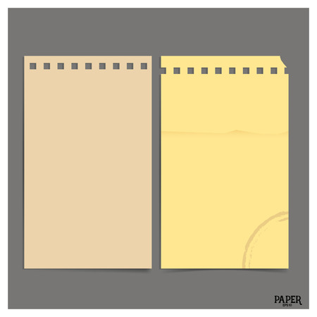 Collection of old paper sheet, ready for your message. Vector illustration.のイラスト素材