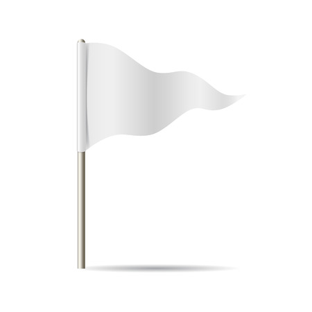 White Flag. Vector illustration.のイラスト素材
