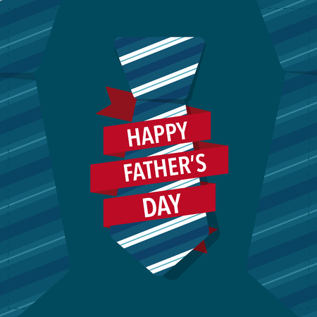 Happy fathers day card design with Big Tieのイラスト素材