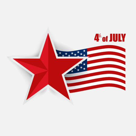 Happy independence day card, 4th of July, Vector abstract background.のイラスト素材