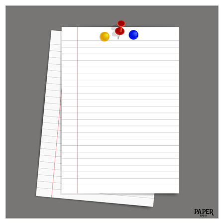 Collection of white papers, ready for your message. Vector illustration.のイラスト素材