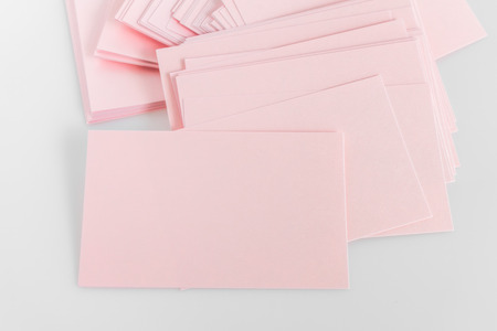 Blank business card, postcard with soft shadows.の写真素材