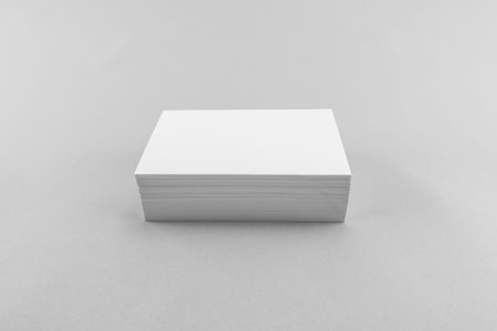 Blank business card, postcard with soft shadows.