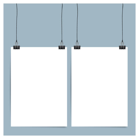 Blank catalog, magazine, book template with soft shadows. Ready for your design. Vector illustration.のイラスト素材