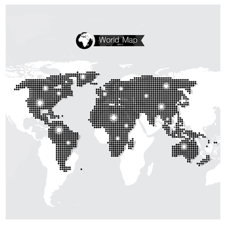 World map, vector illustration.のイラスト素材