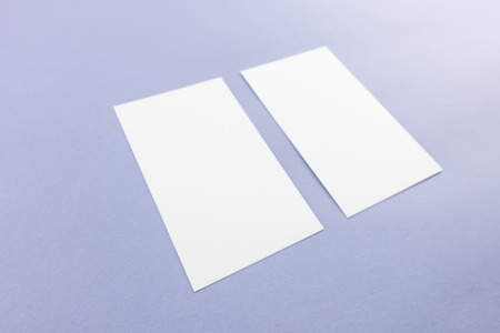 Blank business card, postcard with soft shadows.の写真素材