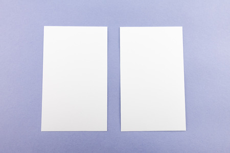 Blank business card, postcard with soft shadows.の写真素材