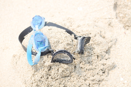 Swimming gogglesの写真素材