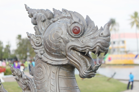 Brass lion statuesの写真素材