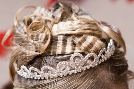 hairstyle of the brideの写真素材