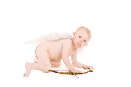 child as an angelの写真素材